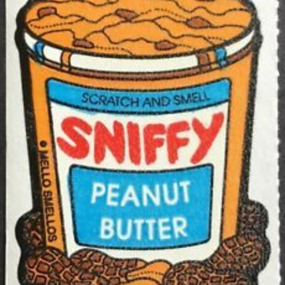 Vintage Mello Smello Sniffy Peanut Butter Sticker Rare